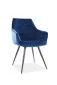 Krzesło LILIA VELVET granatowe aksamitne pikowane | MIRAT. styl GLAMOUR, LOFT