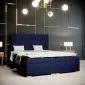 Łóżko kontynentalne TUTO 180 czarne velvet z pojemnikiem do sypialni | MIRAT. styl GLAMOUR