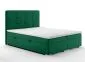 Łóżko kontynentalne TUTO 180 zielone velvet tapicerowane aksamitem | MIRAT. styl GLAMOUR