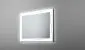 Prostokątne lustro wiszące ADAGIO 80x60 z oświetleniem LED | MIRAT.