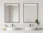 Prostokątne lustro wiszące DIMA 1 80x60 z oświetleniem LED | MIRAT. w stylu kolekcja