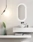 Lustro łazienkowe owalne KORIA 60x100 z LED w drewnianej ramie | MIRAT. w stylu  kolekcja