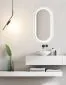 Lustro łazienkowe owalne KORIA 60x130 z LED w drewnianej ramie | MIRAT. w stylu kolekcja