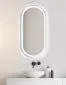 Lustro łazienkowe owalne KORIA 60x130 z LED w drewnianej ramie | MIRAT. w stylu kolekcja