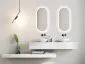 Lustro łazienkowe owalne KORIA 60x130 z LED w drewnianej ramie | MIRAT. w stylu kolekcja