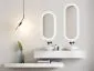Lustro łazienkowe owalne KORIA 60x100 z LED w drewnianej ramie | MIRAT. w stylu  kolekcja