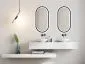 Lustro łazienkowe owalne KORIA 60x130 z LED w drewnianej ramie | MIRAT. w stylu kolekcja