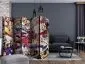 Parawan jednostronny Street art 225x172 cm 5-częściowy biały | MIRAT.