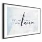 Plakat With love 90x60 cm z ramą czarną z marginesem | MIRAT.
