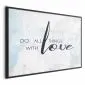 Plakat With love 30x21 cm z ramą czarną bez marginesu | MIRAT.