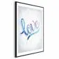 Plakat Love 21x30 cm z ramą czarną z marginesem | MIRAT.