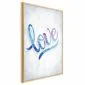 Plakat Love 21x30 cm z ramą złotą bez marginesu | MIRAT.