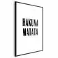 Plakat Hakuna Matata 21x30 cm z ramą czarną bez marginesu | MIRAT.