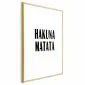 Plakat Hakuna Matata 21x30 cm z ramą złotą z marginesem | MIRAT.