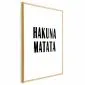 Plakat Hakuna Matata 21x30 cm z ramą złotą bez marginesu | MIRAT.