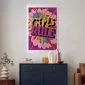 Plakat Girls Rule 21x30 cm bez ramy z marginesem | MIRAT.