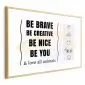 Plakat Best wishes 21x30 cm z ramą czarną z marginesem | MIRAT.