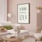 Plakat Dobry dzień 60x90 cm z ramą czarną z marginesem | MIRAT.