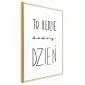 Plakat Dobry dzień 21x30 cm z ramą złotą z marginesem | MIRAT.