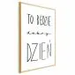 Plakat Dobry dzień 21x30 cm z ramą złotą bez marginesu | MIRAT.