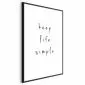 Plakat Simple 21x30 cm z ramą czarną z marginesem | MIRAT.