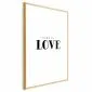 Plakat Simple Love 21x30 cm z ramą złotą bez marginesu | MIRAT.