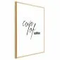 Plakat Coffee 21x30 cm z ramą złotą z marginesem | MIRAT.