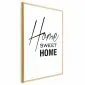Plakat Home 40x60 cm z ramą złotą bez marginesu | MIRAT.