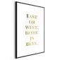 Plakat Gold Home 21x30 cm z ramą czarną z marginesem | MIRAT.