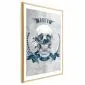 Plakat Life Is Brutal 29,7x42 cm z ramą złotą z marginesem | MIRAT.