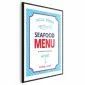 Plakat Menu 21x30 cm z ramą czarną z marginesem | MIRAT.