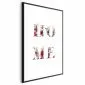 Plakat Dom w kwiatach 21x30 cm z ramą czarną z marginesem | MIRAT.