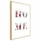 Plakat Dom w kwiatach 21x30 cm z ramą złotą bez marginesu | MIRAT.