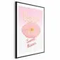 Plakat Sweet Kisses 21x30 cm z ramą czarną z marginesem | MIRAT.