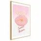 Plakat Sweet Kisses 21x30 cm z ramą złotą z marginesem | MIRAT.