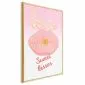 Plakat Sweet Kisses 40x60 cm z ramą złotą bez marginesu | MIRAT.