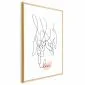 Plakat Splątane uczucie 21x30 cm z ramą złotą z marginesem | MIRAT.