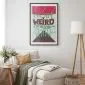 Plakat Not weird 21x30 cm z ramą czarną z marginesem | MIRAT.