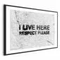 Plakat Respect 30x21 cm z ramą czarną z marginesem | MIRAT.