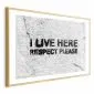 Plakat Respect 90x60 cm z ramą złotą z marginesem | MIRAT.