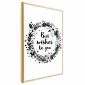 Plakat Black letters 21x30 cm z ramą czarną bez marginesu | MIRAT.
