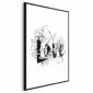Plakat Love w kwiatach 21x30 cm z ramą czarną z marginesem | MIRAT.