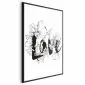 Plakat Love w kwiatach 29,7x42 cm z ramą czarną bez marginesu | MIRAT.