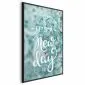 Plakat New day 21x30 cm z ramą czarną bez marginesu | MIRAT.
