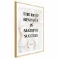 Plakat Best Revenge 21x30 cm z ramą złotą z marginesem | MIRAT.