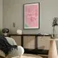 Plakat Pink Earth 60x90 cm z ramą czarną z marginesem | MIRAT.