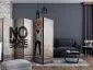 Parawan dwustronny Street art 225x172 cm 5-częściowy szary | MIRAT.