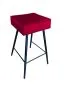 Hoker OLIMP VELVET bordowy na czarnych metalowych nogach | MIRAT. w stylu GLAMOUR, LOFT kolekcja