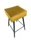Hoker OLIMP VELVET musztardowy/curry tapicerowany aksamitem | MIRAT. w stylu GLAMOUR, LOFT kolekcja
