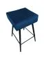 Hoker OLIMP VELVET granatowy na czarnych metalowych nogach | MIRAT. w stylu GLAMOUR, LOFT kolekcja
